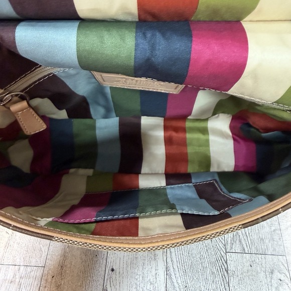 Coach Willis Brown Signature Canvas Tan Leather 70th Anniversary Crossbody Bag - Picture 15 of 16